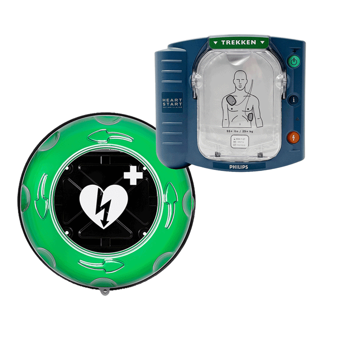 Aanbieding: Philips HS1 AED met open buitenkast