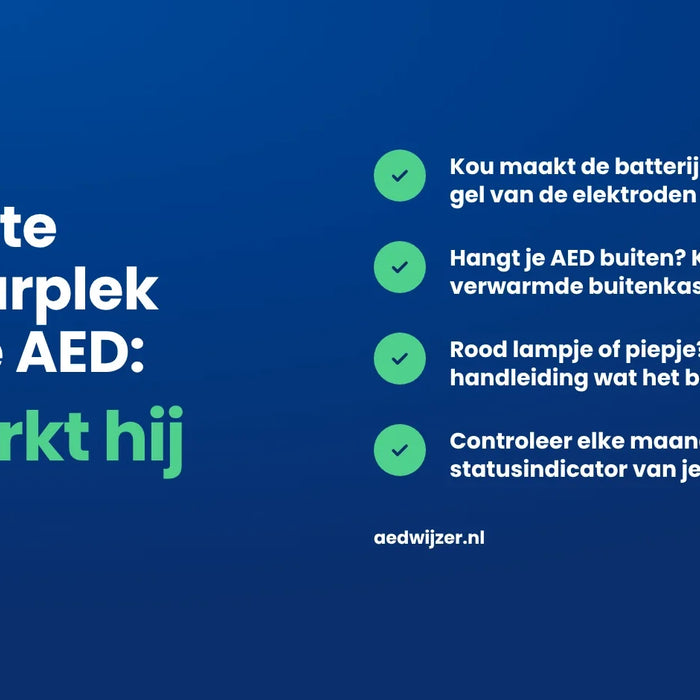 De juiste bewaaromstandigheden voor je AED: zo werkt hij altijd
