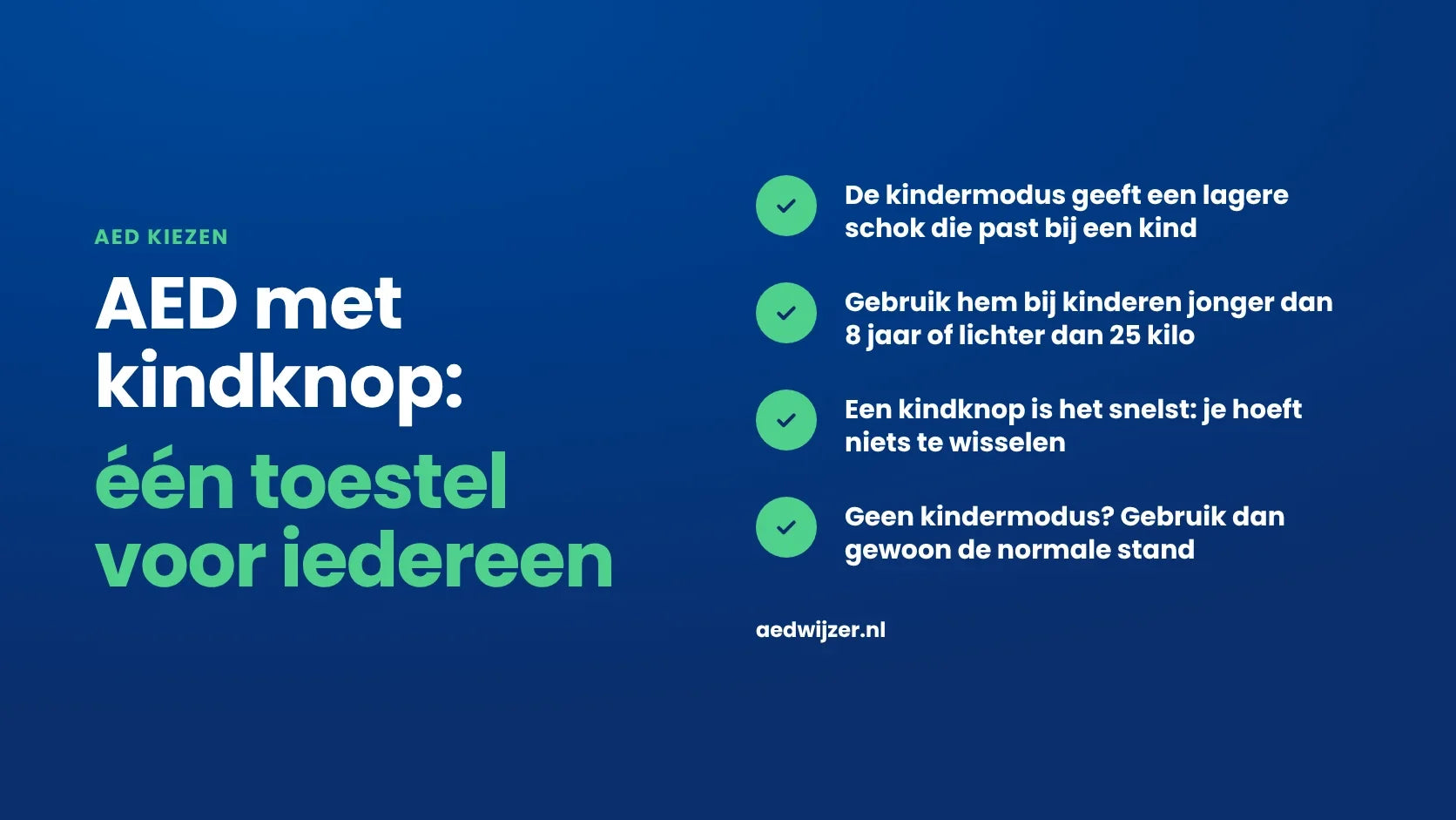 AED met kindknop of kinderstand