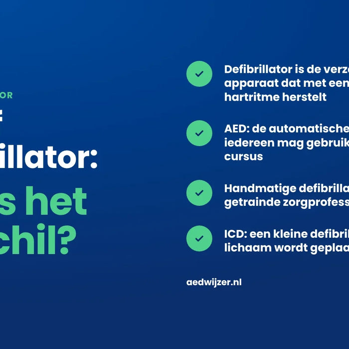 Verschil tussen een AED en een defibrillator