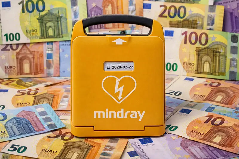 AED in buitenkast na een geslaagde subsidieaanvraag.