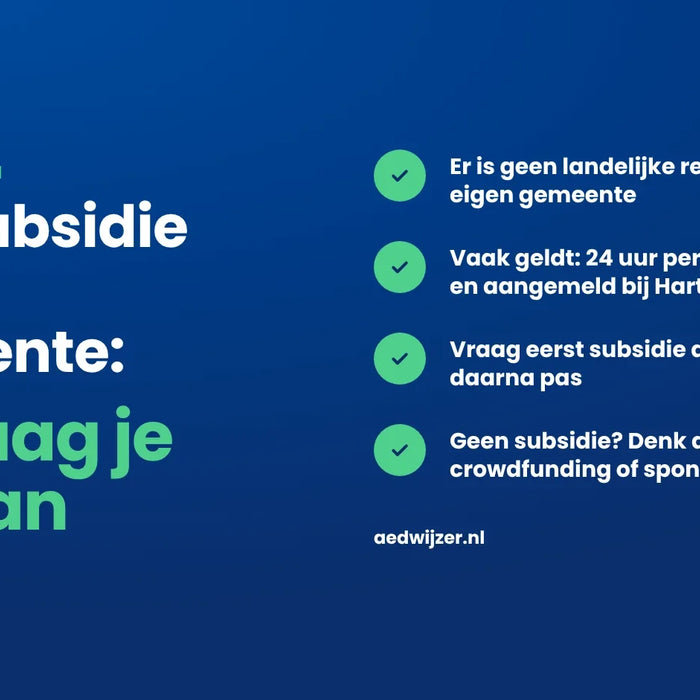 AED-subsidie van gemeenten in 2026