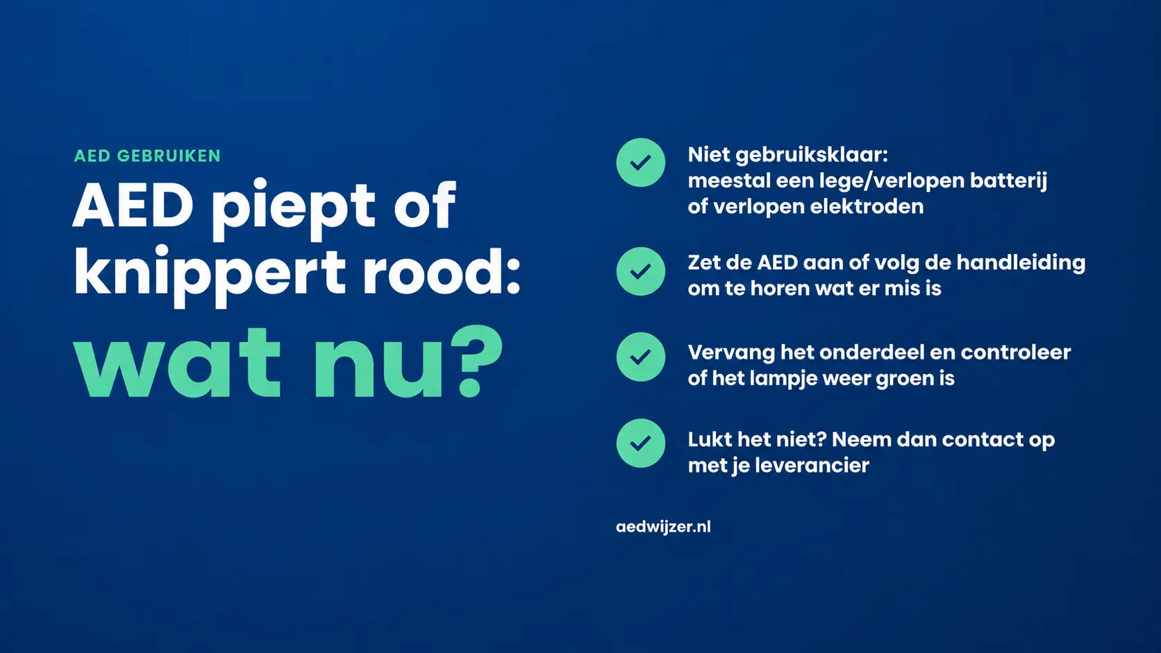 AED piept of knippert rood: oorzaken en oplossing