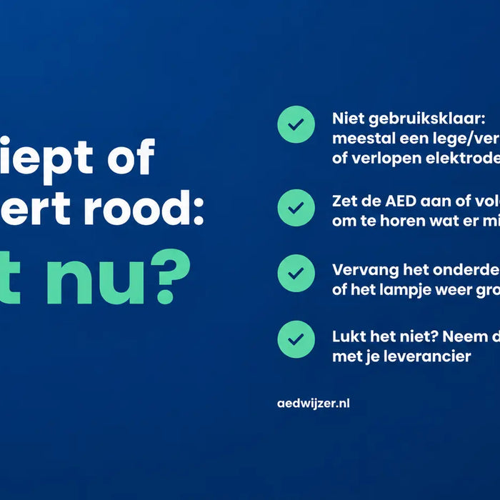 AED piept of knippert rood: oorzaken en oplossing