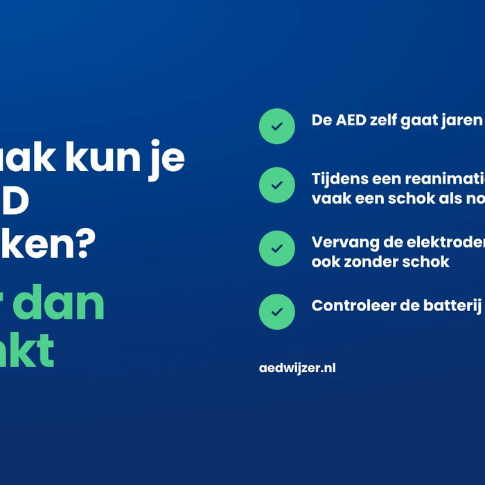 Hoe vaak kun je een AED gebruiken