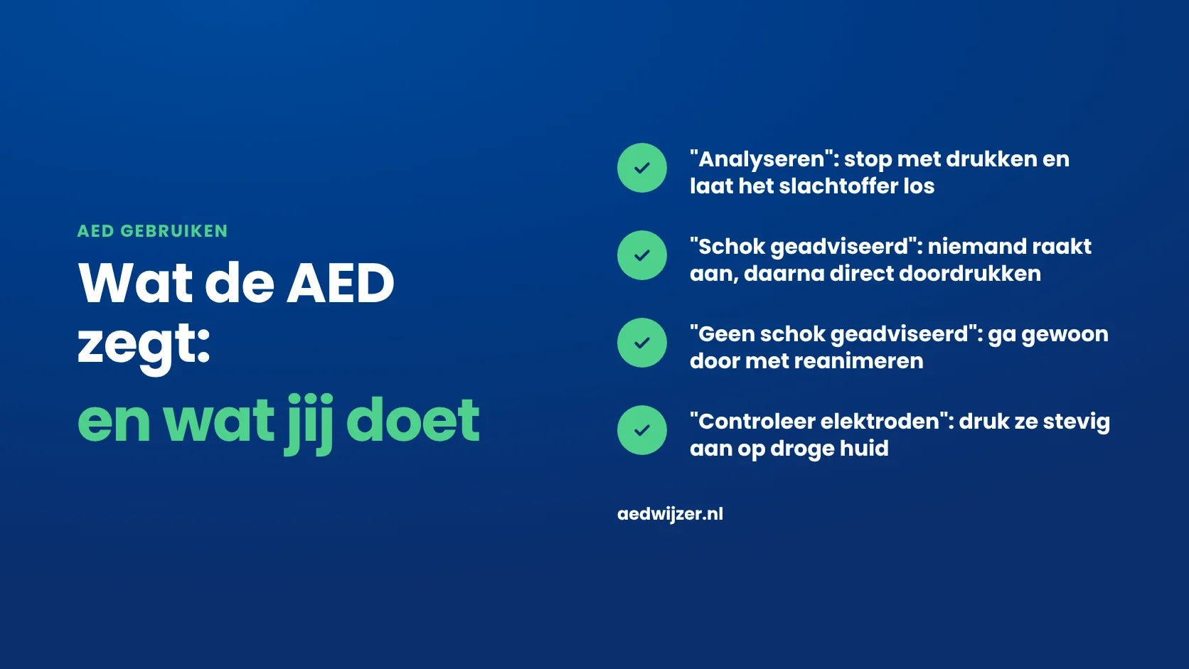 AED in noodsituaties: wat de AED zegt en wat jij doet