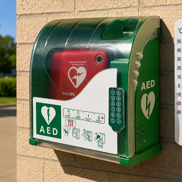 AED in de zon: waarom hitte een risico is voor jouw AED