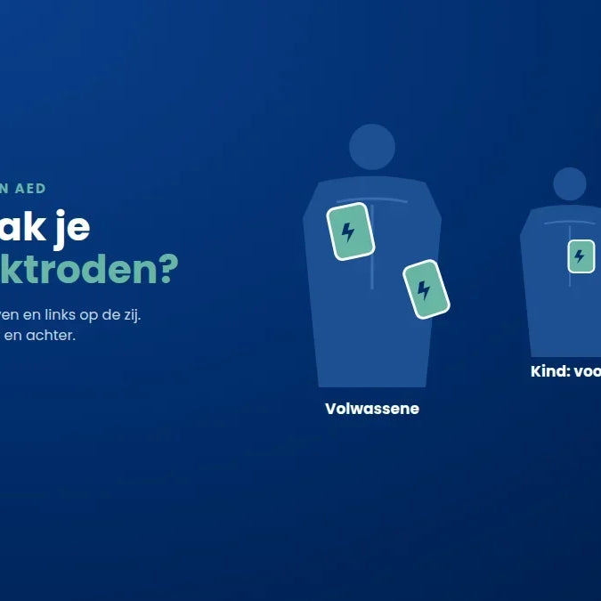 Waar plak je AED-elektroden bij volwassenen en kinderen