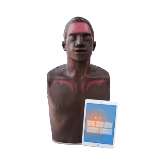 Brayden OBI Reanimatiepop Met Rode Ledverlichting voorkant met device