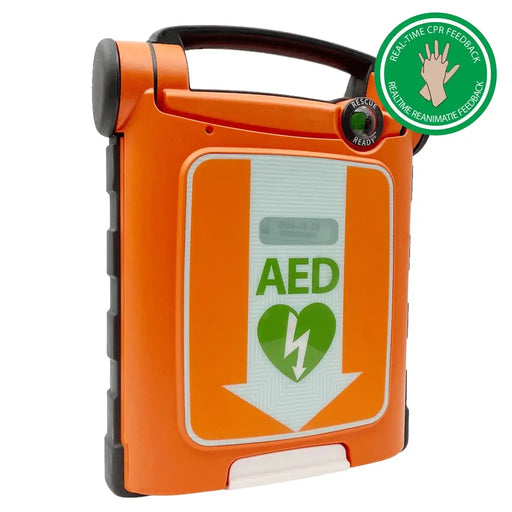 Cardiac Science Powerheart G5 volautomatische AED voorkant schuin