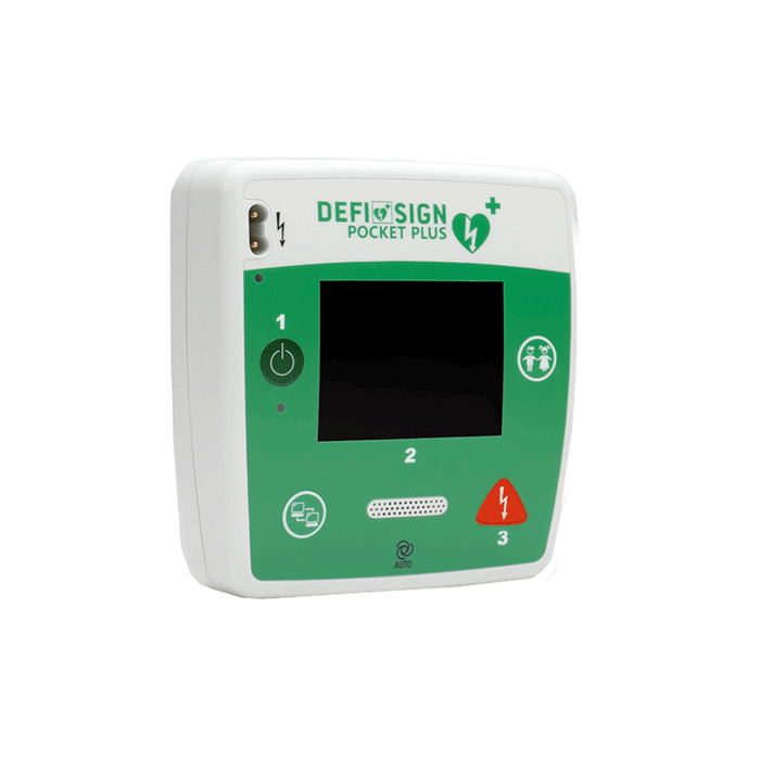 DefiSign Pocket Plus AED halfautomaat schuin