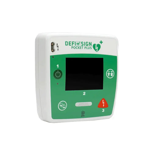 DefiSign Pocket Plus halfautomatische AED voorkant schuin