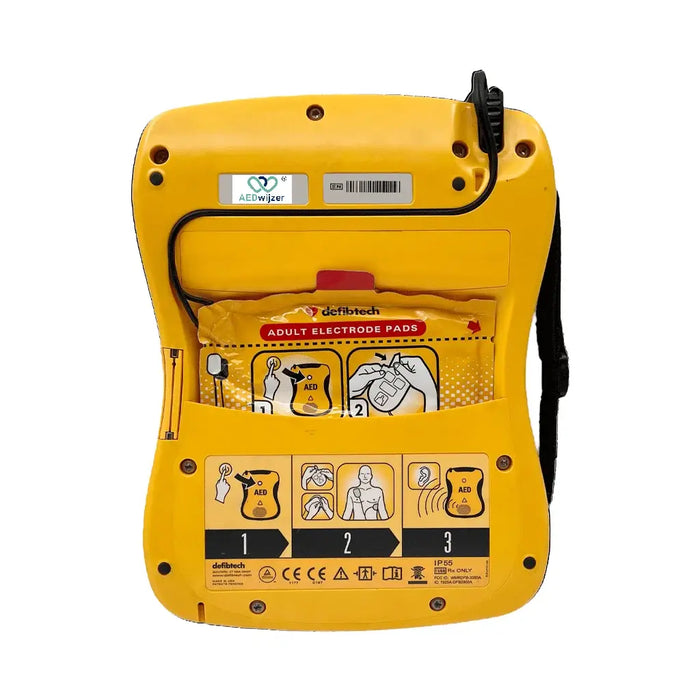 Defibtech Lifeline View halfautomatische AED achterkant
