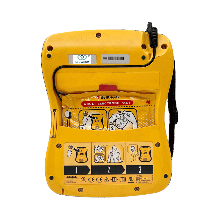 Defibtech Lifeline View AED halfautomaat achterkant