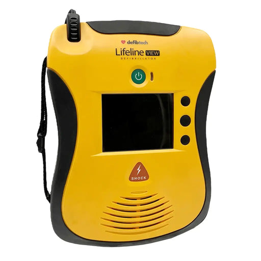 Defibtech Lifeline View halfautomatische AED voorkant schuin
