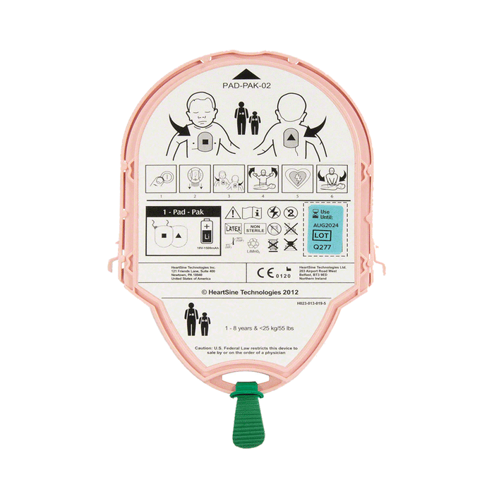 Heartsine Samaritan PAD-Pak module voor kinderen voorkant