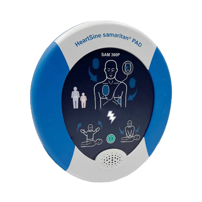 HeartSine Samaritan PAD 360P volautomatische AED voorkant schuin