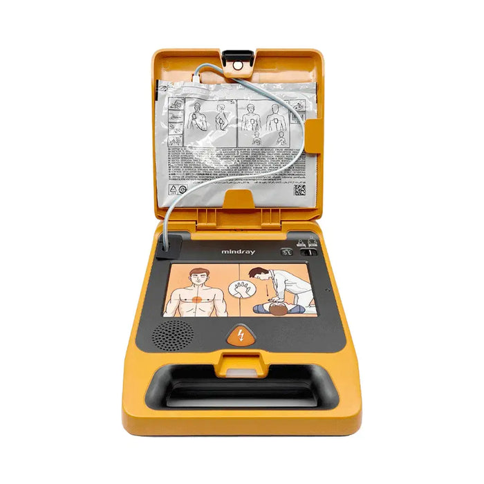 Mindray BeneHeart C1A V2 halfautomatische AED voorkant met open klep