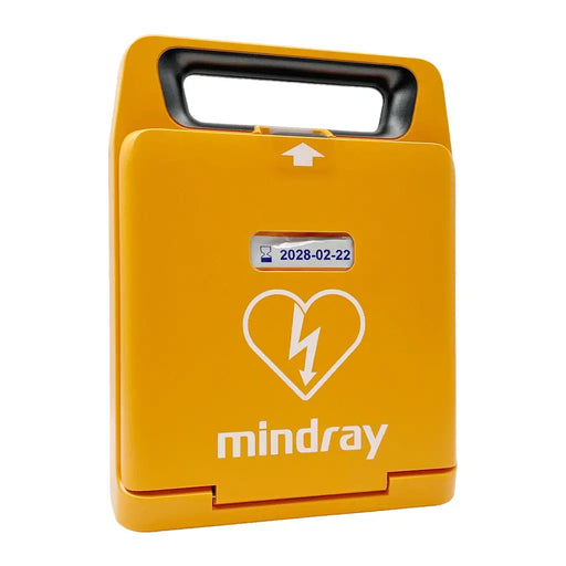 Mindray BeneHeart C1A V2 AED defibrillator schuin geel
