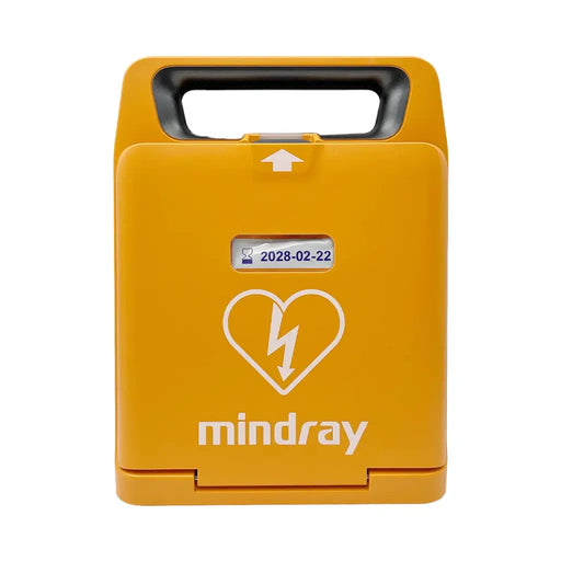 Mindray BeneHeart C1A V2 AED defibrillator voorkant geel
