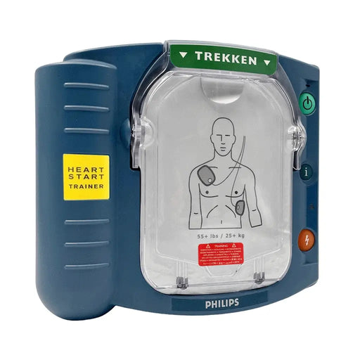 Philips Heartstart HS-1 trainer met afstandsbediening voorkant schuin