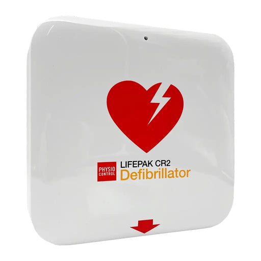 Physio-Control LIFEPAK CR2 halfautomatische AED met WiFi voorkant schuin