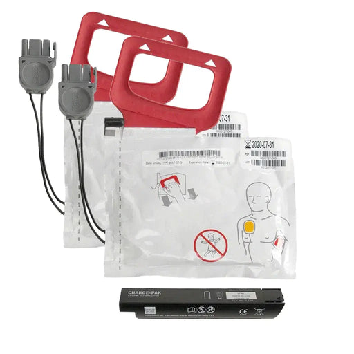 Physio-Control LIFEPAK CR-Plus batterij en 2 elektroden
