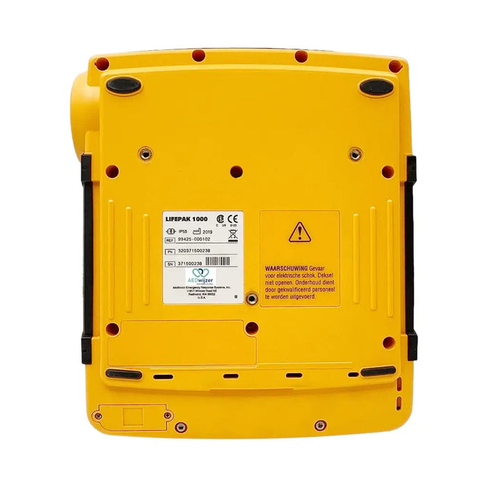 Physio-Control LIFEPAK 1000 halfautomatische AED achterkant