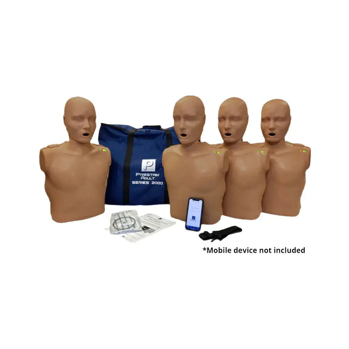 Prestan 2000 Serie volwassen reanimatiepop 4-pack met donkere huid