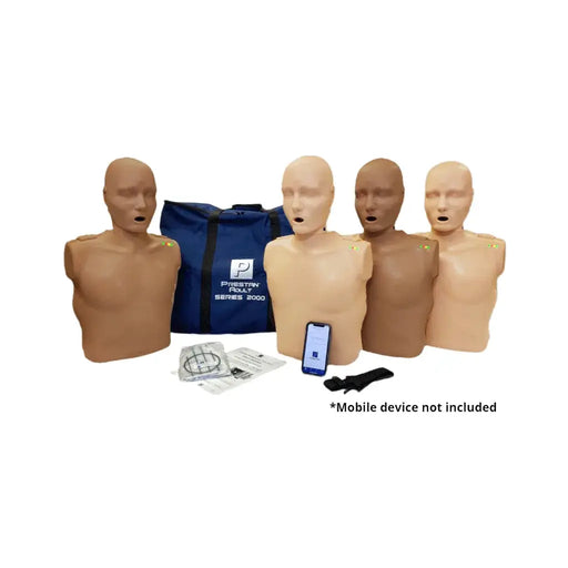 Prestan 2000 Serie volwassen reanimatiepop 4-pack met lichte en donkere huid