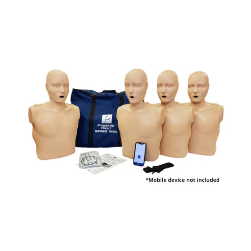 Prestan 2000 Serie volwassen reanimatiepop 4-pack met lichte huid