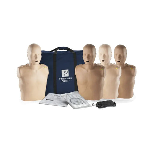 Prestan reanimatiepop volwassen man 4-pack met lichte en donkere huid