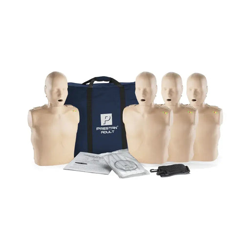 Prestan reanimatiepop volwassen man 4-pack met lichte huid