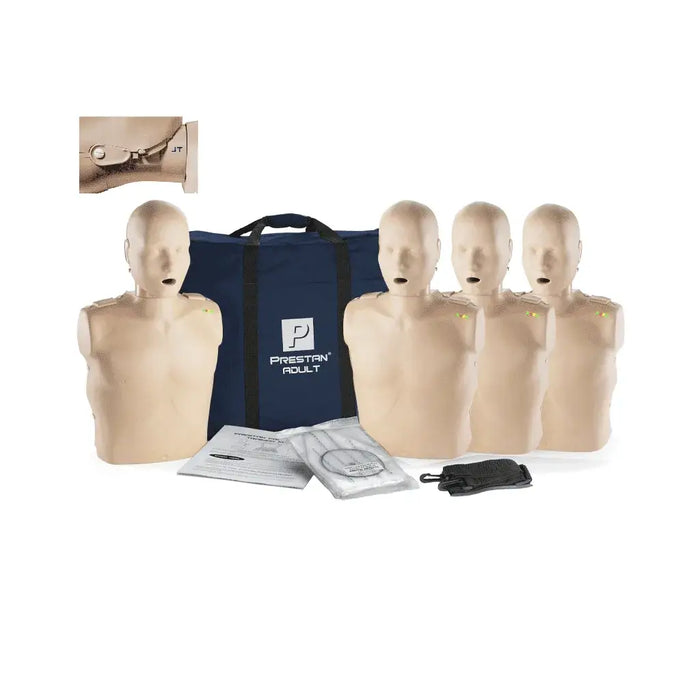 Prestan volwassen reanimatiepop  met kaaklift 4-pack met lichte huid