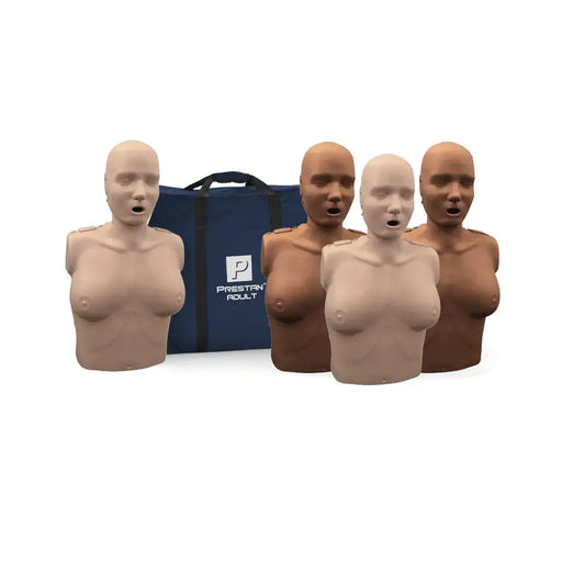 Prestan reanimatiepop volwassen vrouw 4-pack met lichte en donkere huid