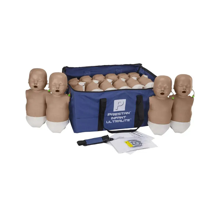 Prestan Ultralite baby reanimatiepop 12-pack met donkere huid