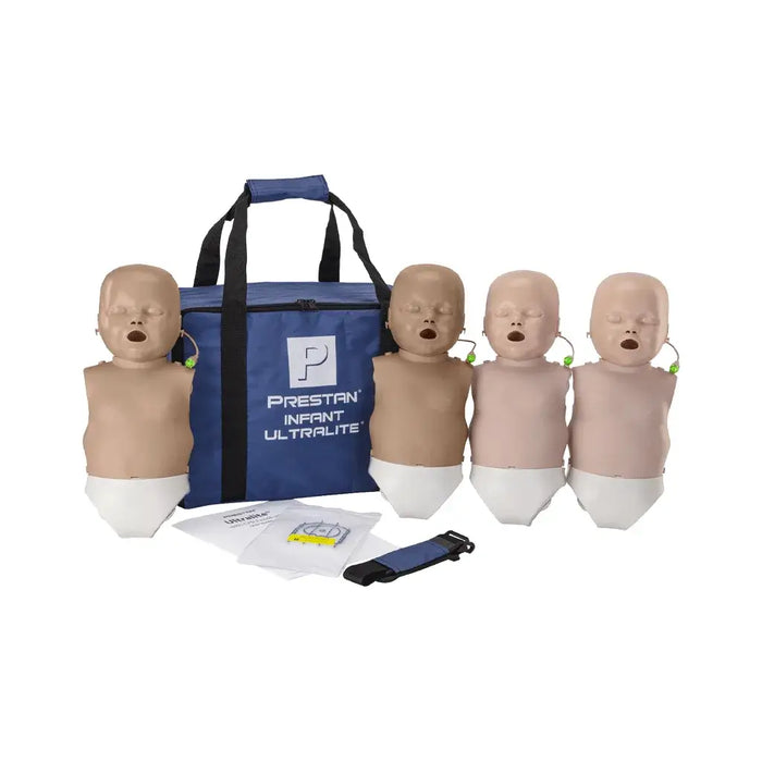 Prestan Ultralite baby reanimatiepop 4-pack met lichte en donkere huid