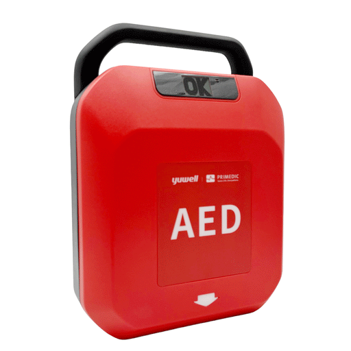 Primedic HeartSave Y AED halfautomaat vooraanzicht schuin