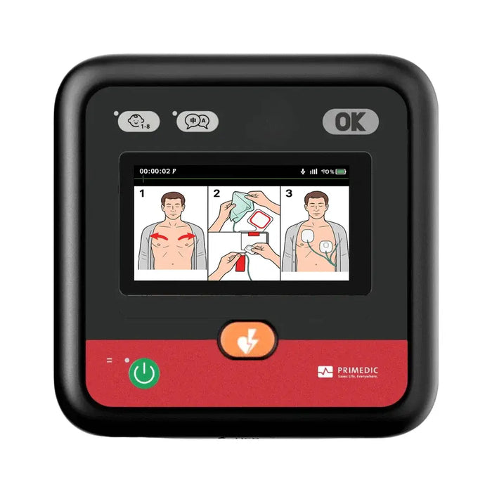 Primedic HeartSave myPAD halfautomatische AED voorkant