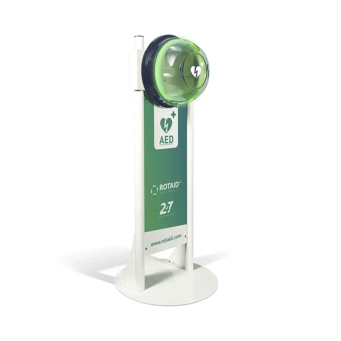 Rotaid totem AED paal / houder voorkant schuin