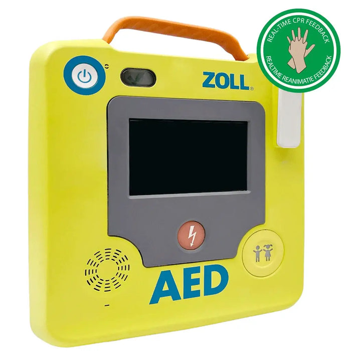 ZOLL AED 3 halfautomatische AED voorkant schuin