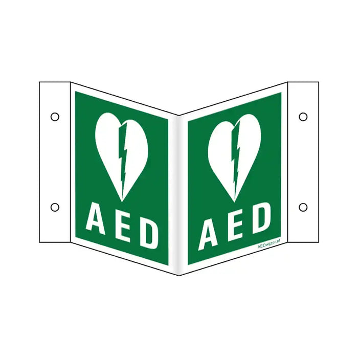 Panoramabord AED 40 x 20 cm.