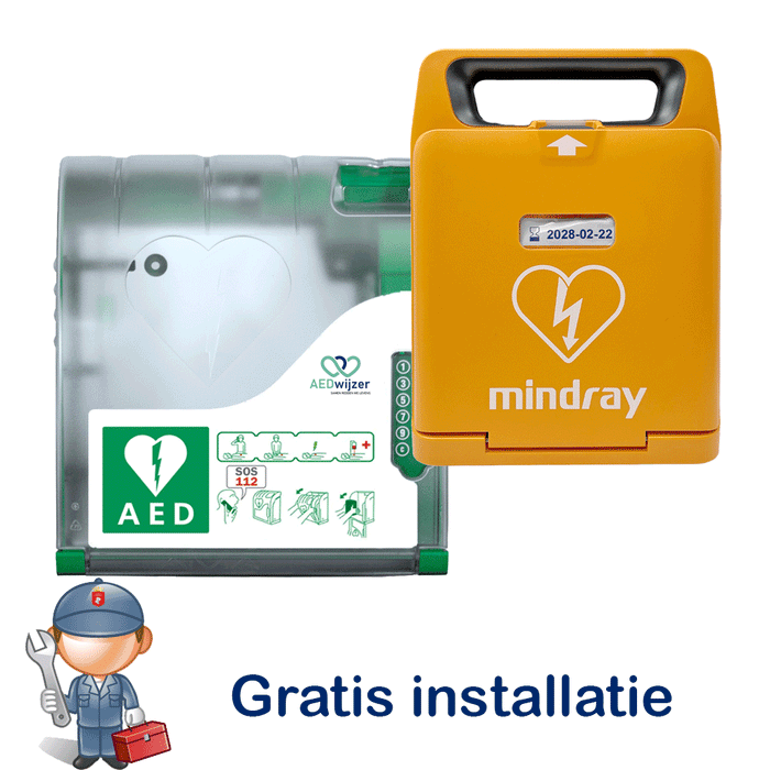 Aanbieding: Mindray C1A  AED met afsluitbare buitenkast